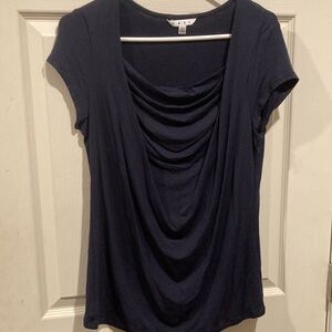 Navy Draped CAbi Women's Top